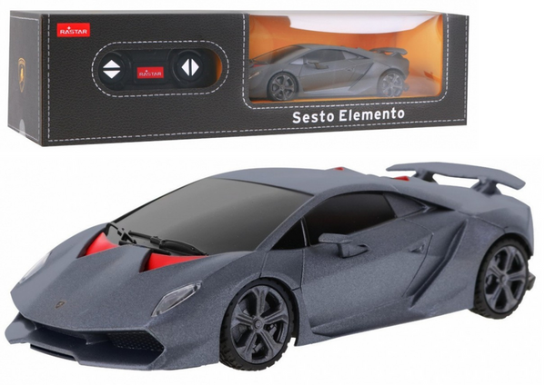 RC Sports Car 1:24 Remote Controlled Lamborghini Sesto Elemento Gray