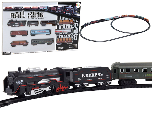 Railway King Set Including Locomotive & 9 Wagons 150 cm