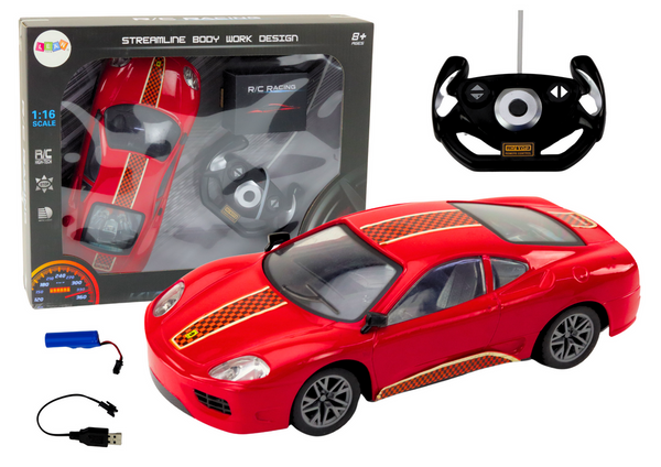 Remote Control Sports Car 1:16 R/C Red