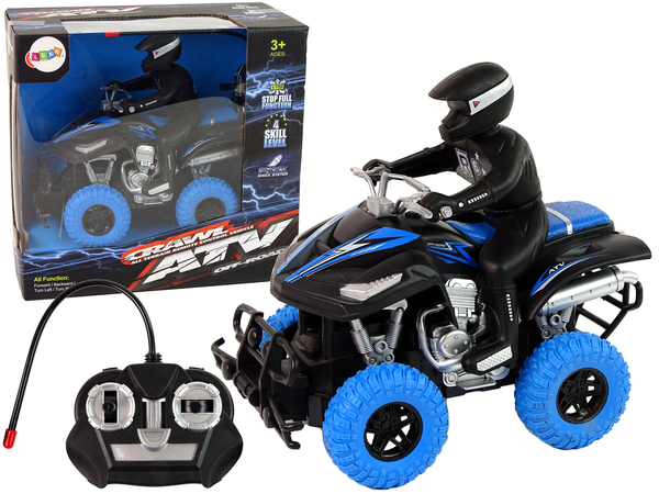 Remote Controlled Quad Blue 27 MHz 1:18 On Batteries.