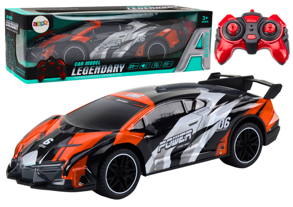 Remote Controlled Sports Car RC 1:10 Orange Speed ​​up to 25 km/h