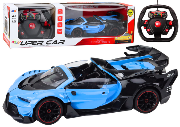 Remote Controlled Sports Car RC 1:12 Opening Doors Blue