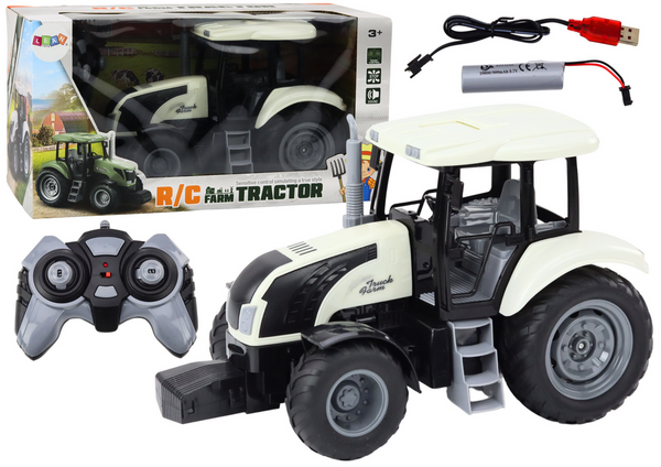 Remote Controlled Tractor RC 2.4G Sounds White