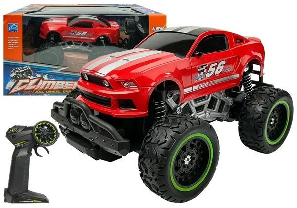 Remote controlled Car Off-road R/C Red High Wheels