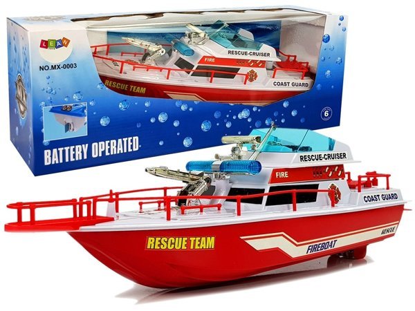 Rescue Boat Battery Boat 4 Directions Red