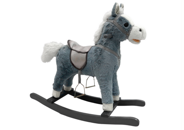 Rocking Horse 74 cm Gray Tones