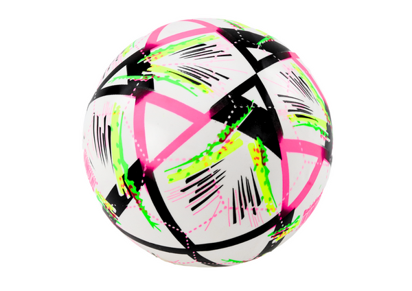 Rubber Ball Bright Patterns White 24 Cm