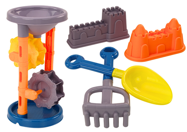 Sand Set, Grinder, Spatula, Rake, Molds, Orange