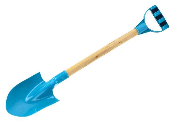 Sand Shovel Wooden Handle Pastel Blue 60cm