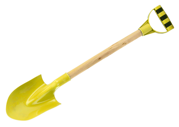 Sand Shovel Wooden Handle Pastel Yellow 60cm