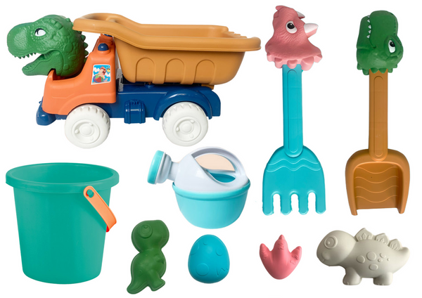 Sand Toy Set Dump Truck Bucket Molds Dinosaurs