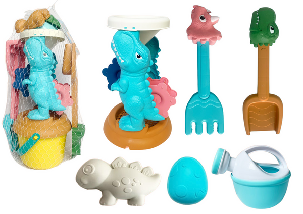 Sand Toy Set, Grinder, Bucket, Dinosaur Molds