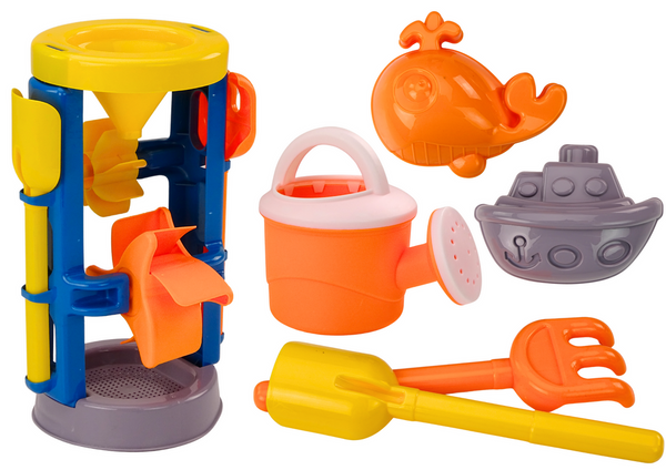 Sand Toys, Large Grinder, Spatula, Rake, Watering Can, Molds