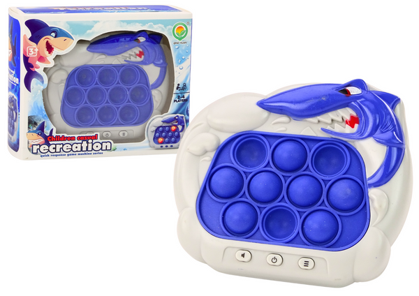 Sensory Game Pop-It Console Shark Lights Sounds Blue