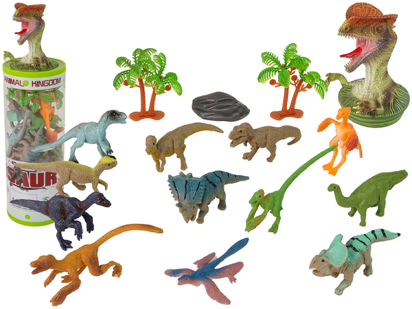 Set Animals Dinosaurs Figures 12pcs. Accessories in tube