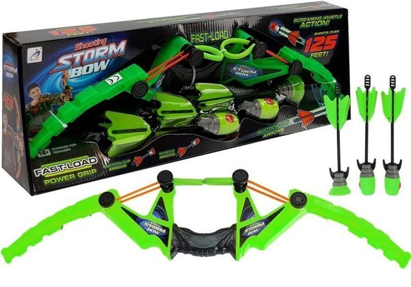 Set Bow 3 Arrows Sports Green 58 cm