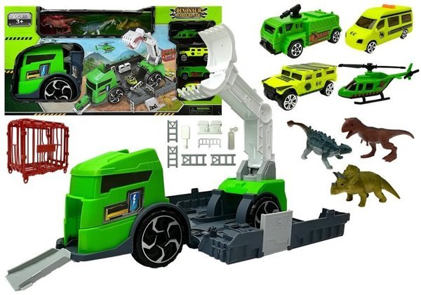 Set Truck with Dinosaurs Transporter