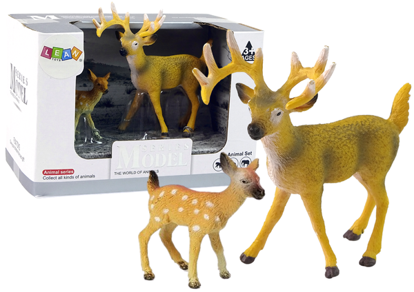 Set of 2 Figures Deer with cub  Forest Animals series