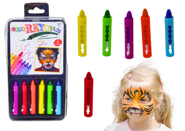 Set of 6 Colorful Face Painting Crayons