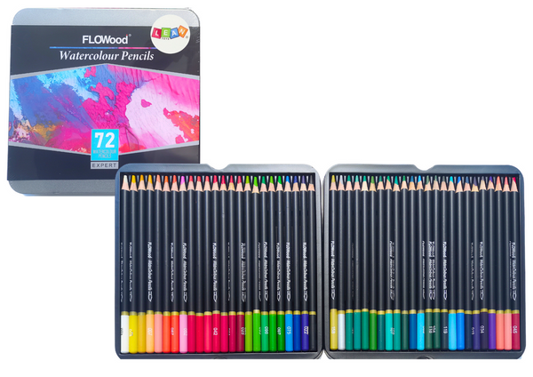 Set of 72 Dissolvable Colored Pencils