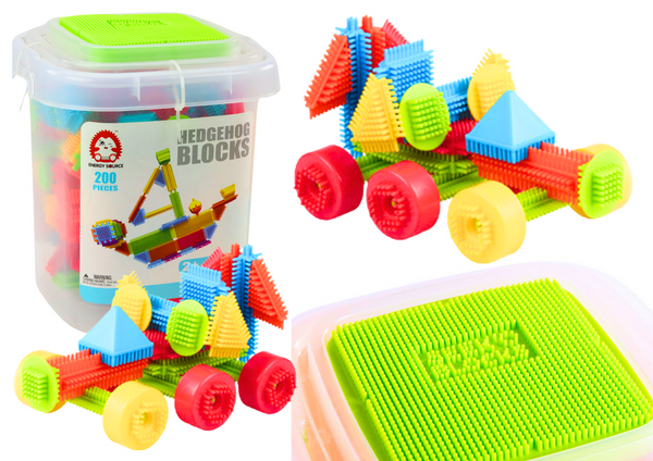 Set of Blocks in a Box of 200 Multicolored Elements