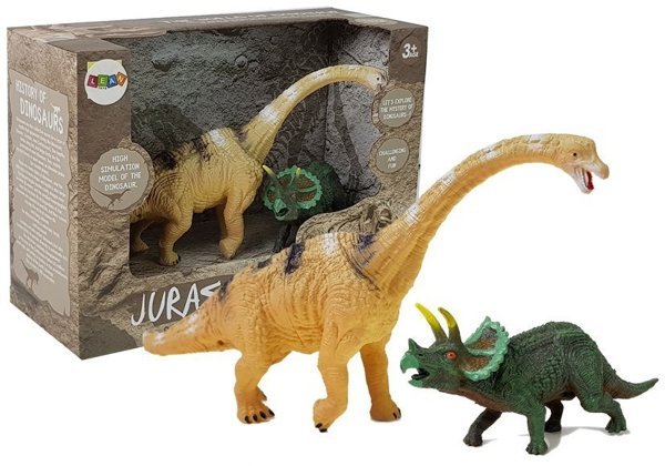 Set of Brachiosaurus, Triceratops Dinosaur Figures