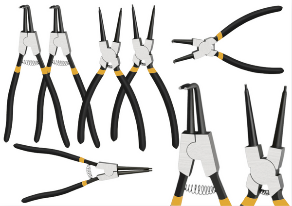 Set of Circlip Pliers Bent Straight 4pcs.