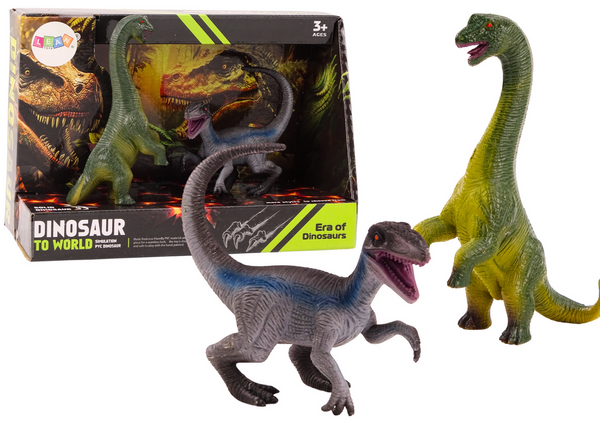 Set of Dinosaur Figures Brachinosaurus Velociraptor 2l