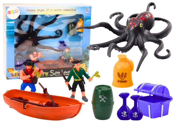 Set of Figures Pirates Octopus Boat Accessories