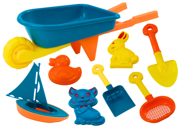 Set of Sand Toys Toczka Molds Animals Boat Turquoise