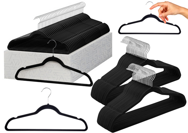 Set of Velvet Hangers Black 10 Pcs.