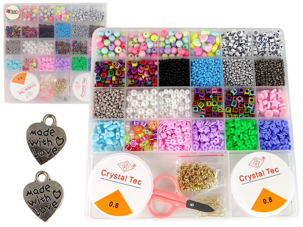 Set of beads for making jewellery Letters