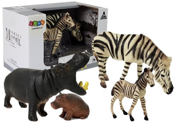 Set of figures Animals Africa Hippo Zebra