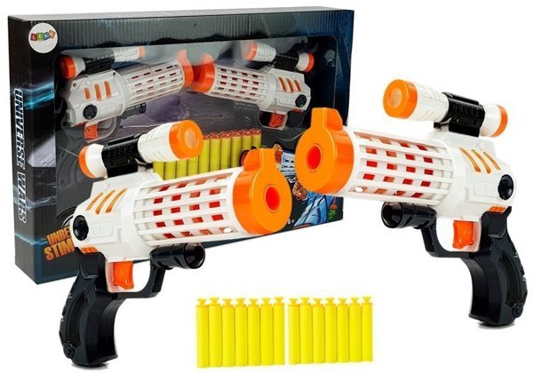 Set of guns + foam cartridges suction cups