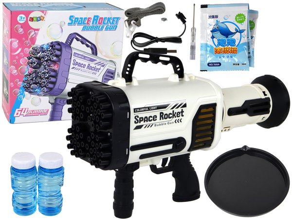 Soap Bubble Machine Soap Bubbles Electric Gun Black