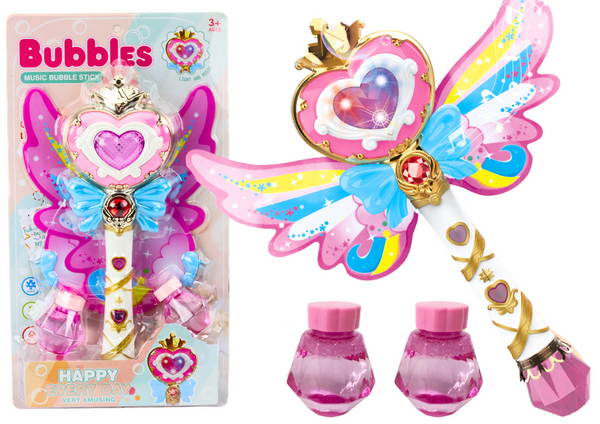 Soap Bubble Machine Wand With Wings Lights Sounds