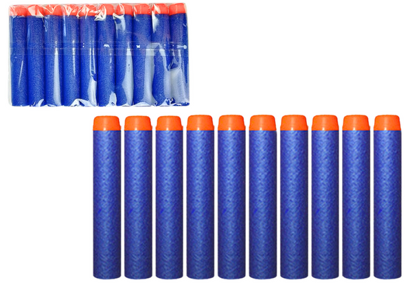 Soft Foam Cartridges For Guns 10 Pieces Blue