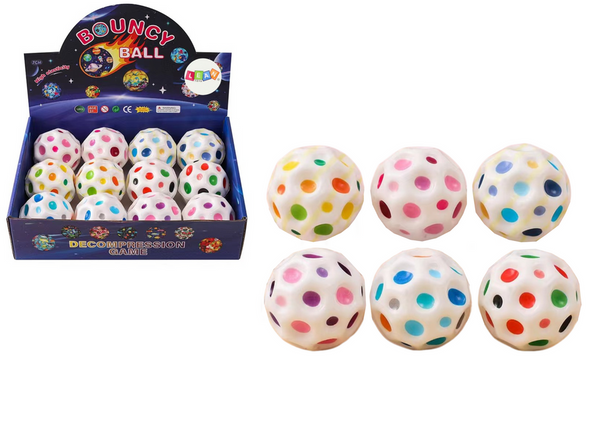 Space Ball for Bouncing and Kneading with Dimples White 7cm