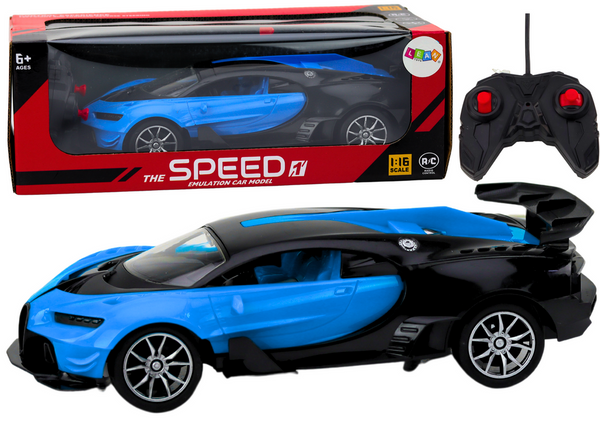 Sports Car Remote Controlled Auto RC Blue 1:16