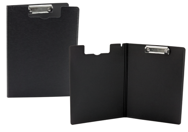 Spring Clip Pad Document Cover A4 Black