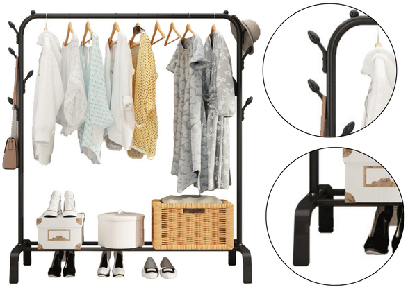 Standing Clothes Hanger Shoes Freestanding Wardrobe