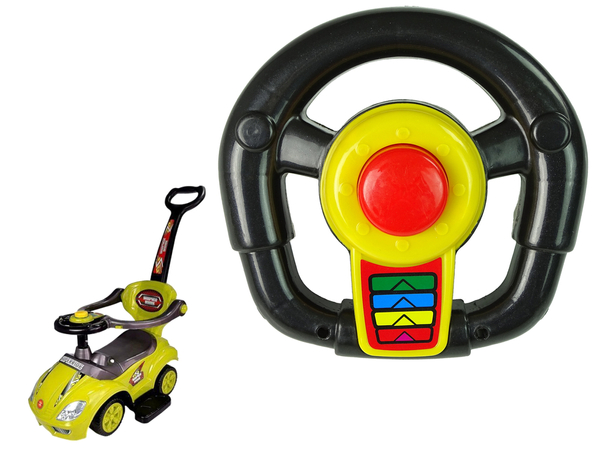 Steering Wheel for Pusher Mega Car Coupe Yellow