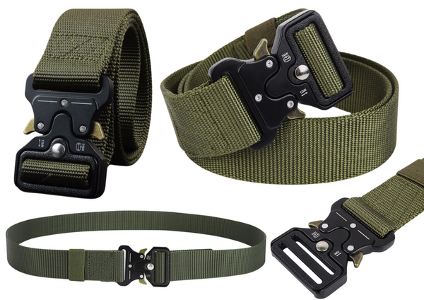 Tactical Military Belt Webbing Black 120 x 3.8cm