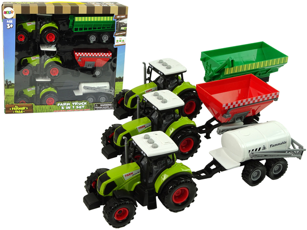 Three Tractor Trailer Sprayer Farm Tractor Set