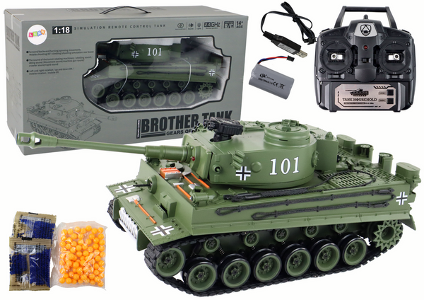 Tiger RC Tank 1:18 Green Remote Controlled