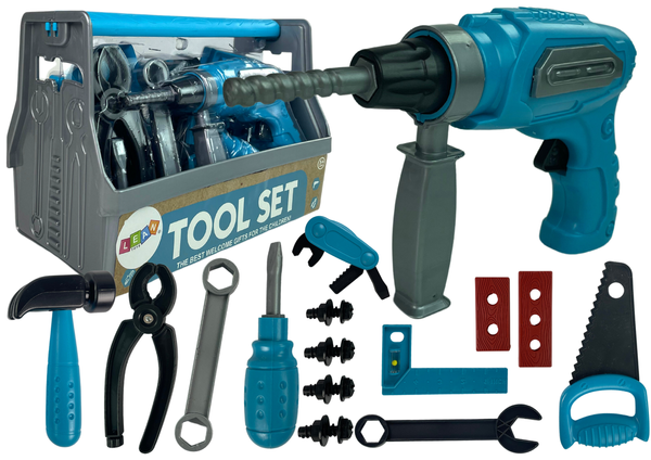 Tool Box Set Saw Drill Blue