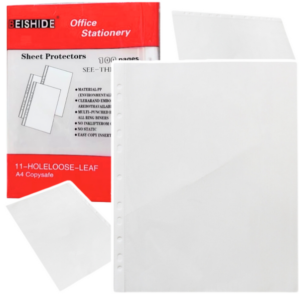 Transparent Document Pouches A4 100pcs.