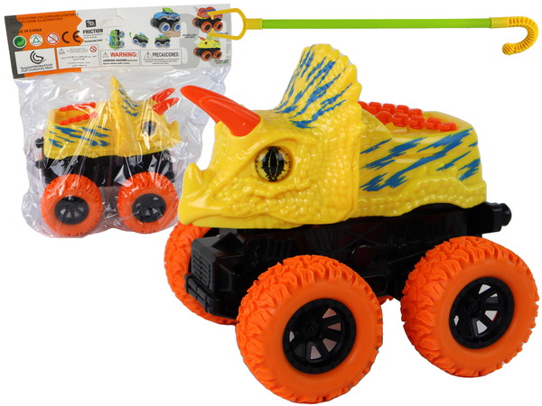 Triceratops Friction Drive Vehicle Yellow