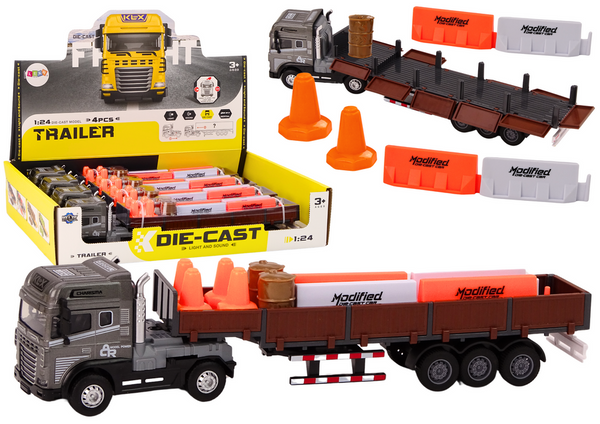 ﻿Truck With Trailer 1:24 TIR Car Truck Accessories Sounds