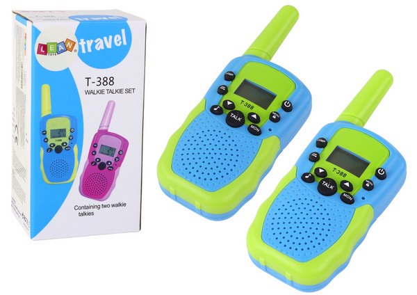 Walkie Talkie Walkie Talkies Green - Blue Range 3 km For Children